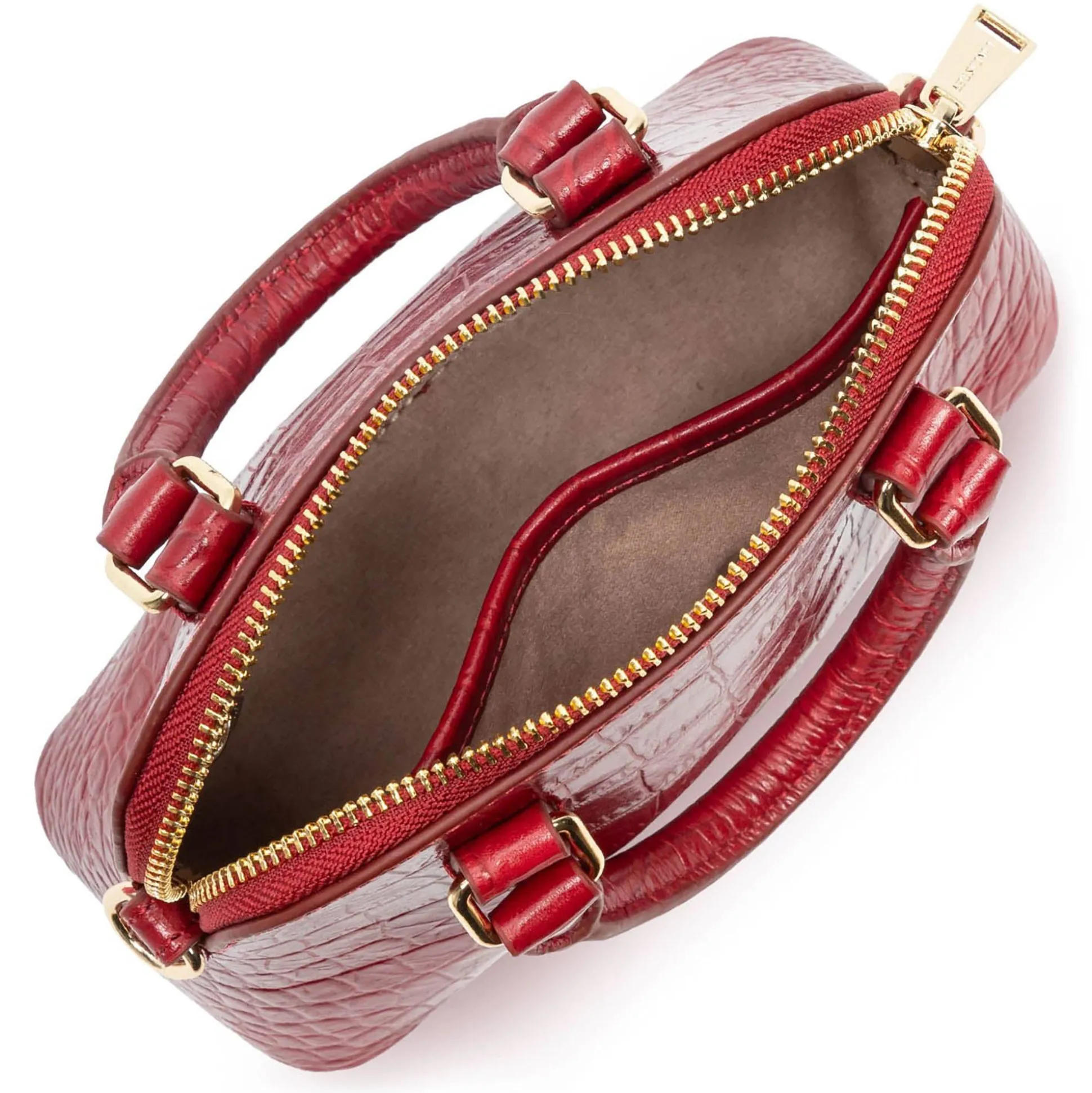 Lancaster Petit sac demi lune effet croco S Exo*Femme Sacs À Main