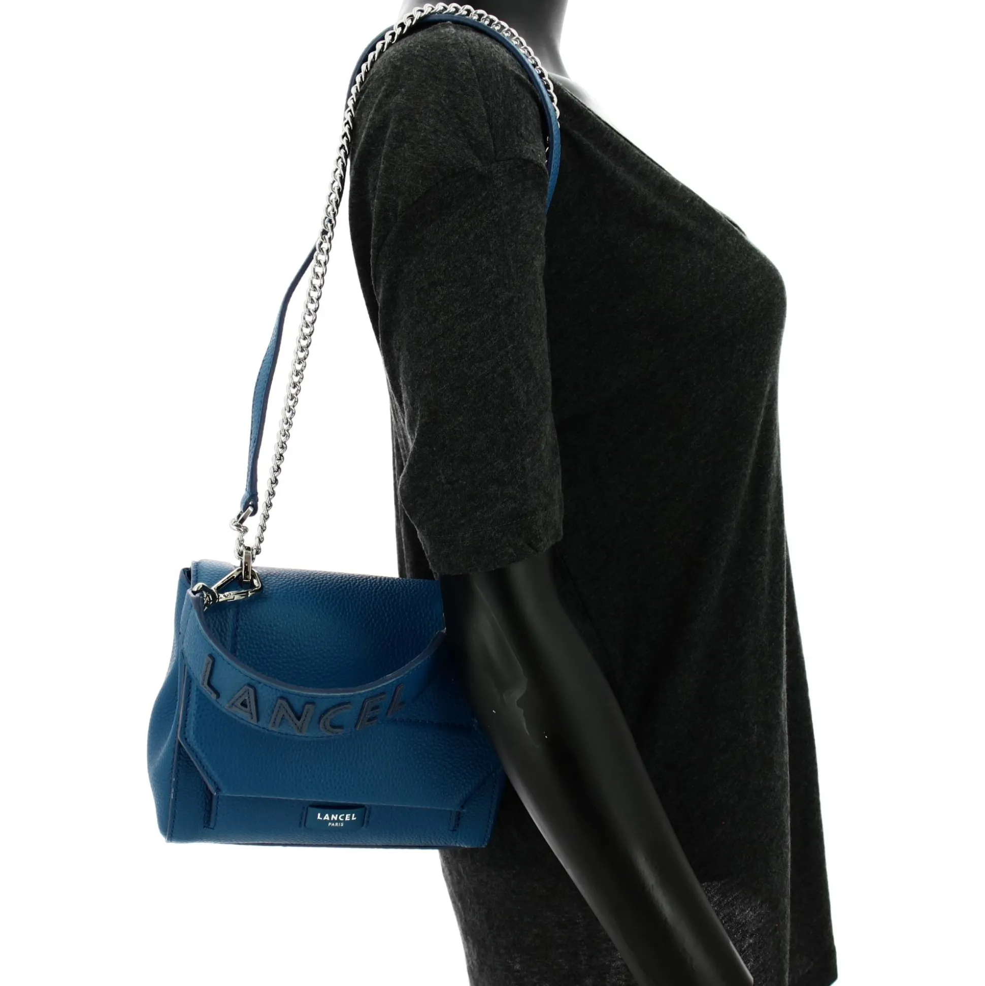 Lancel Petit sac rabat S Ninon en cuir graine et lisse*Femme Sacs Bandoulière