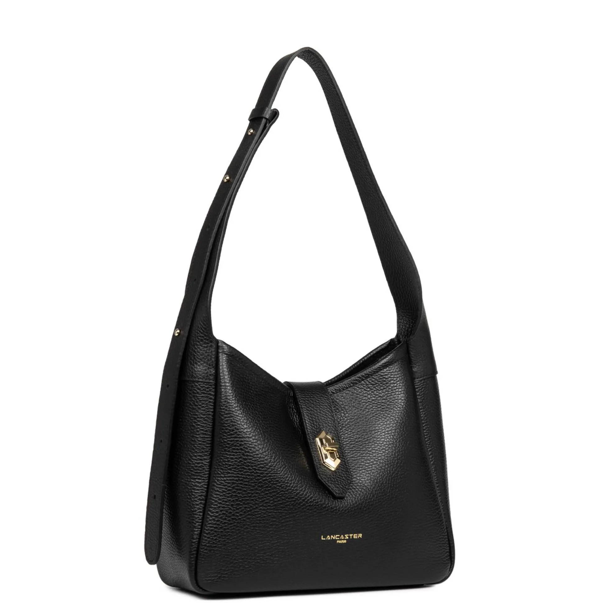 Lancaster Petit sac seau avec fermoir dore S Top Double*Femme Sacs Bandoulière