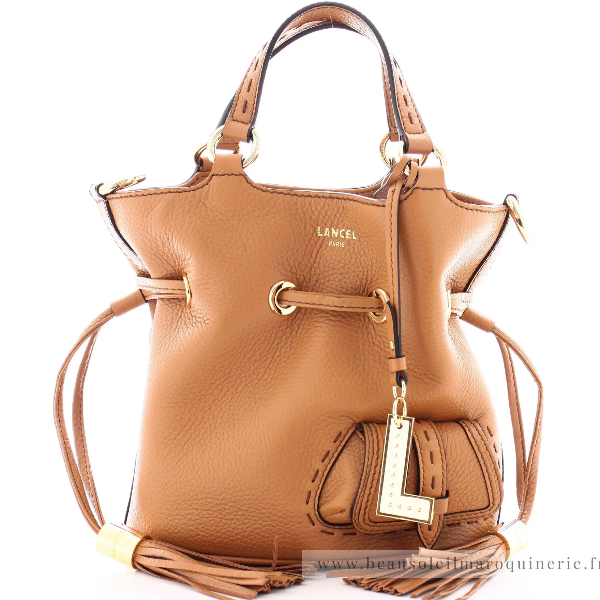 Lancel Petit sac seau cuir graine Premier Flirt*Femme Sacs Bandoulière