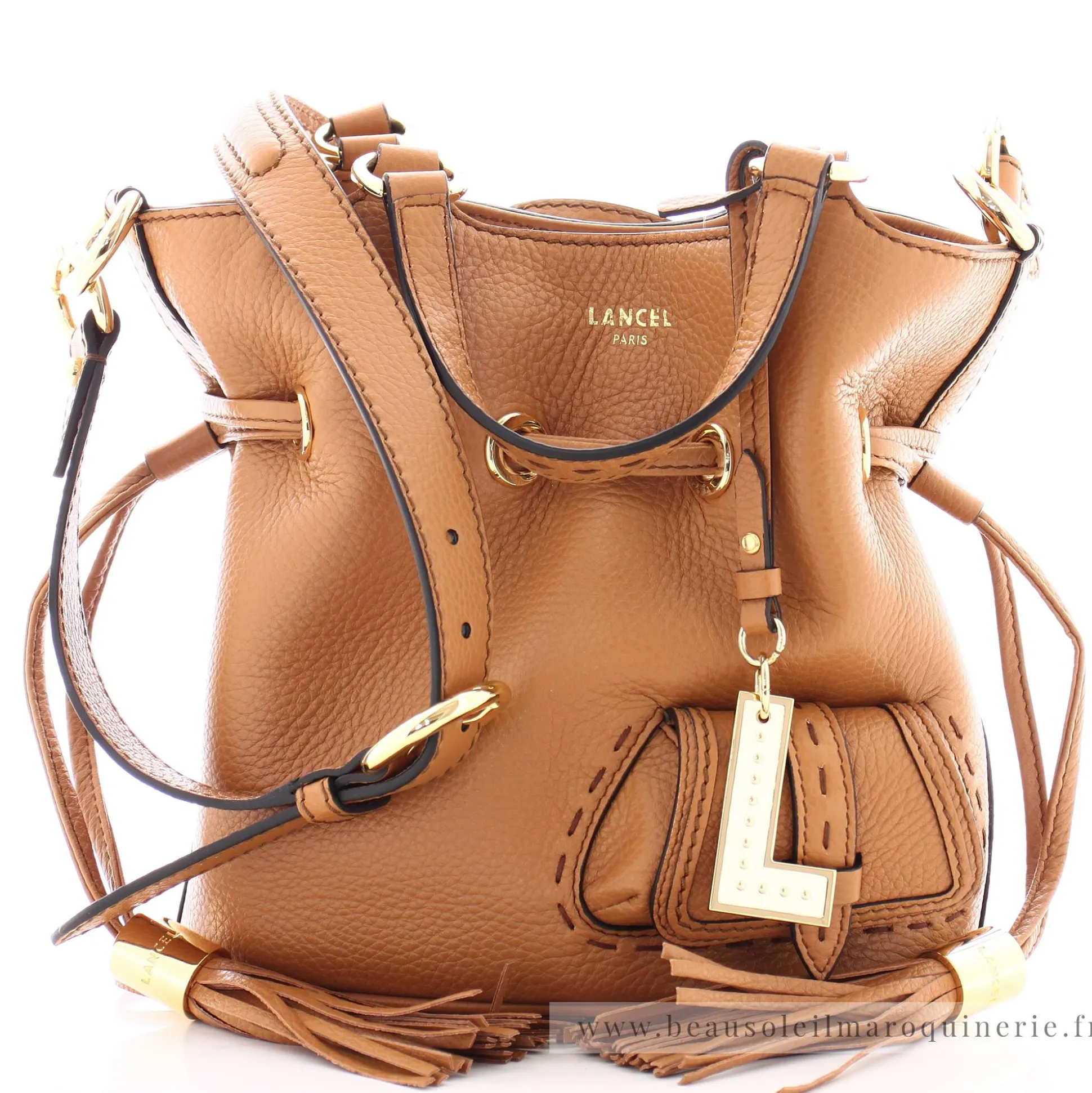 Lancel Petit sac seau cuir graine Premier Flirt*Femme Sacs Bandoulière