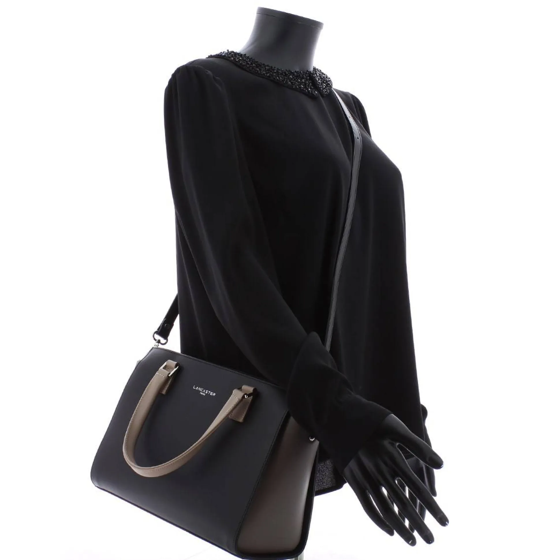 Lancaster Petit sac trapeze cuir lisse Smooth Fabrique en France*Femme Sacs À Main