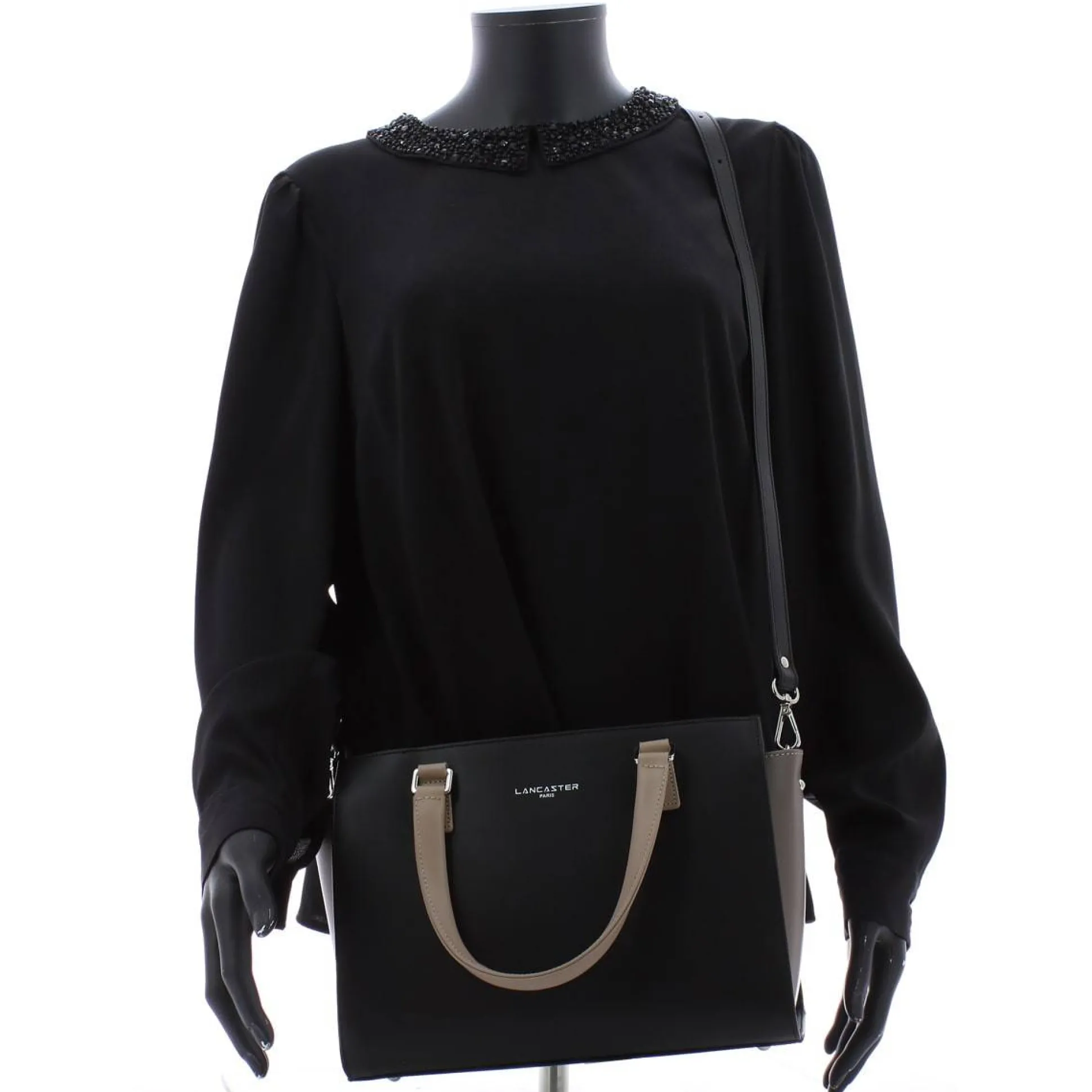 Lancaster Petit sac trapeze cuir lisse Smooth Fabrique en France*Femme Sacs À Main