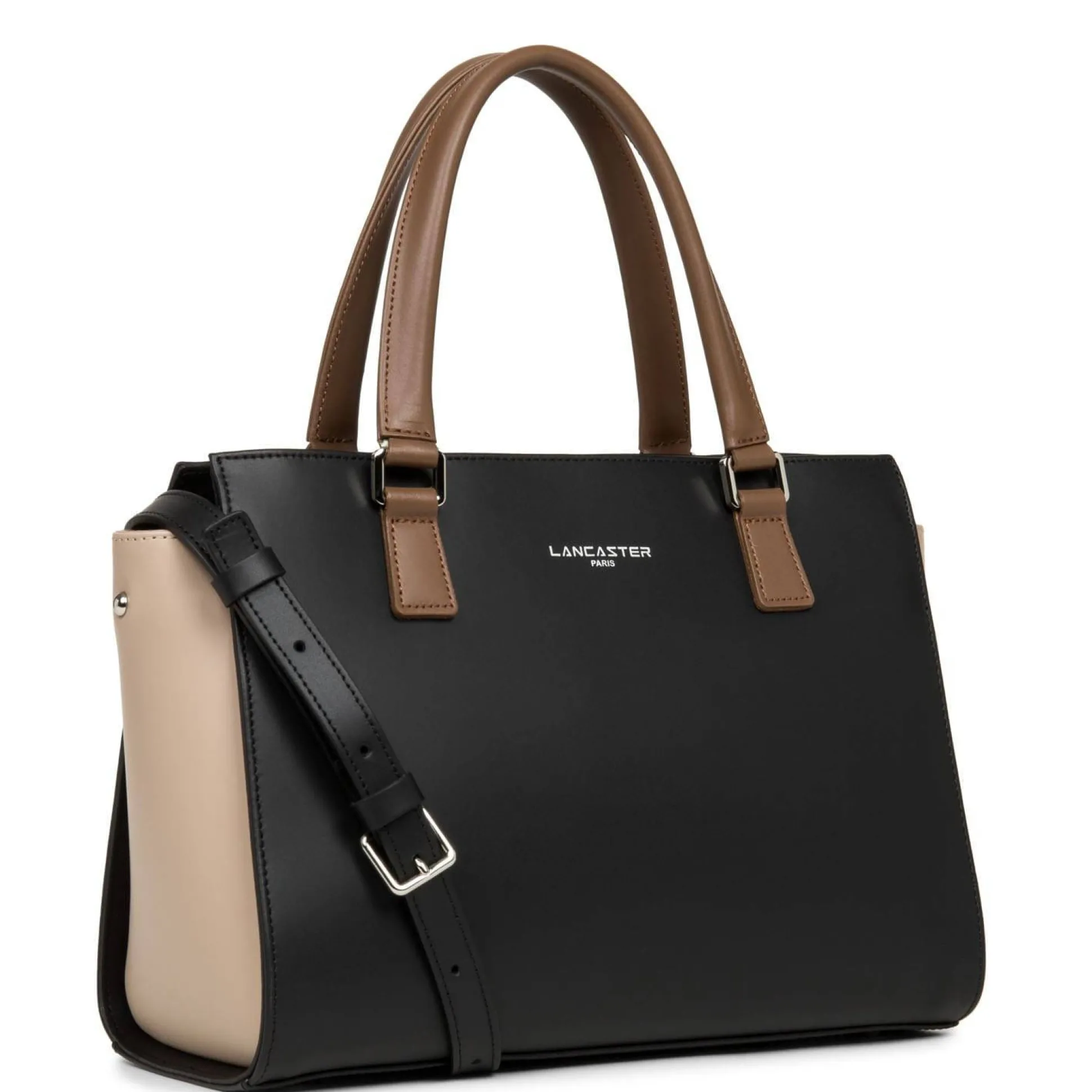 Lancaster Petit sac trapeze cuir lisse Smooth Fabrique en France*Femme Sacs À Main