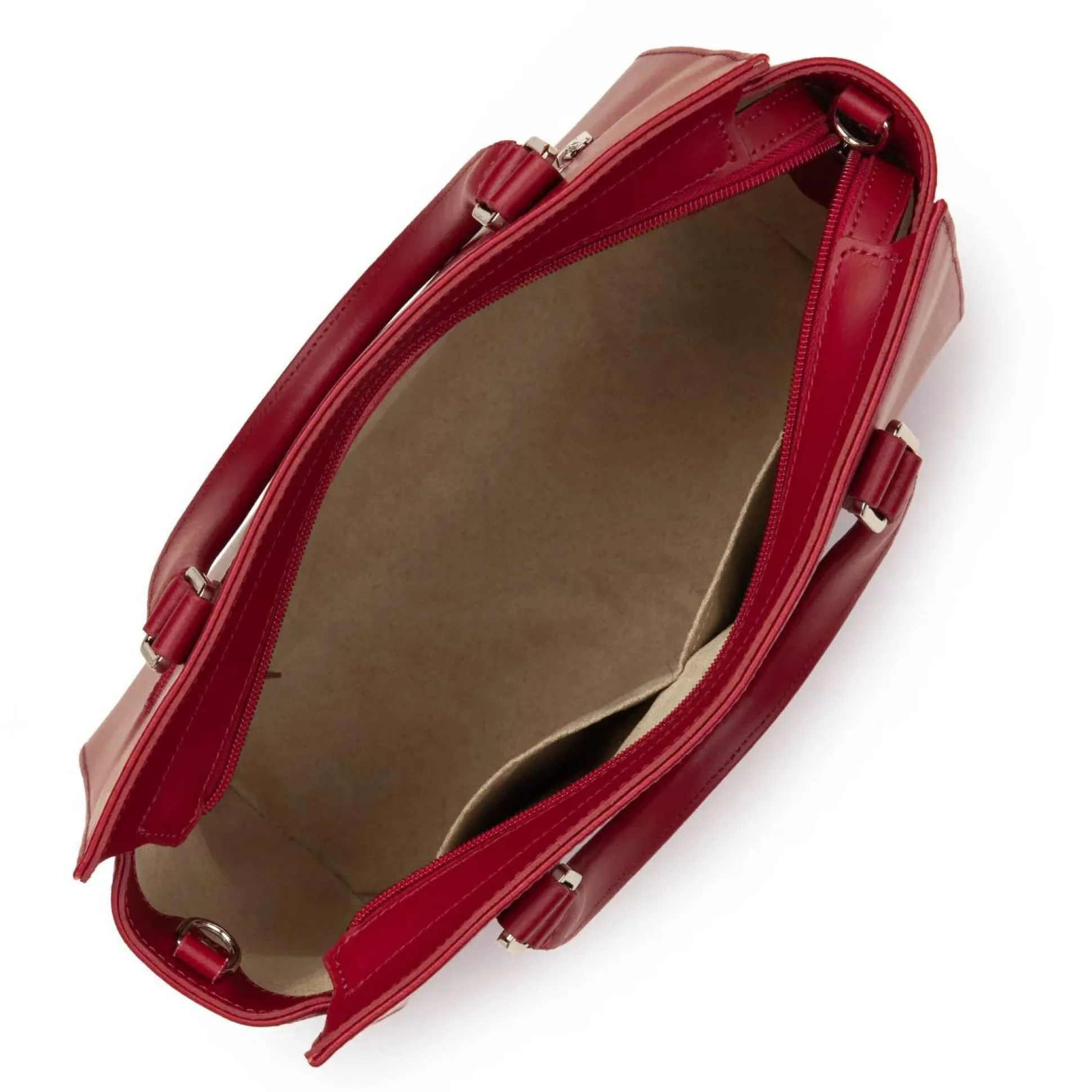 Lancaster Petit sac trapeze cuir lisse Smooth Fabrique en France*Femme Sacs À Main