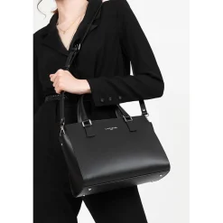 Lancaster Petit sac trapeze cuir lisse Smooth Fabrique en France*Femme Sacs À Main