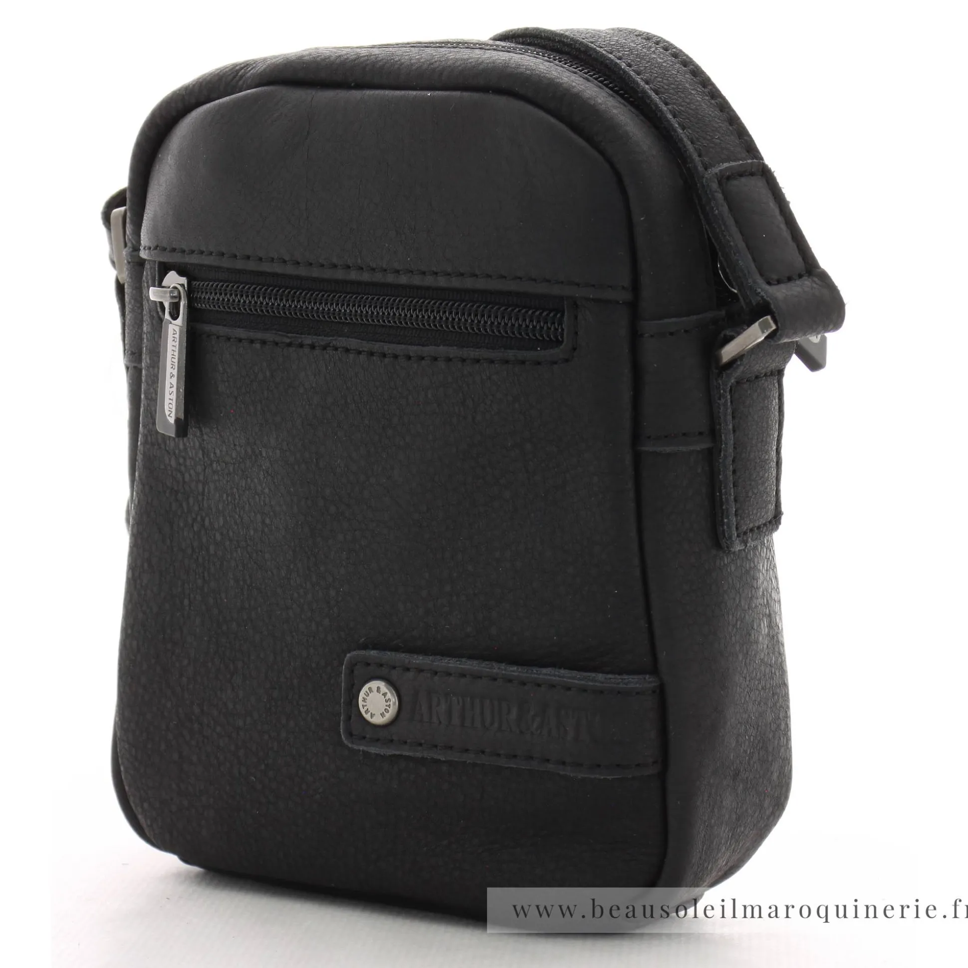 Arthur Aston Petite sacoche zippee Oscar en cuir*Homme Petites Sacoches Homme