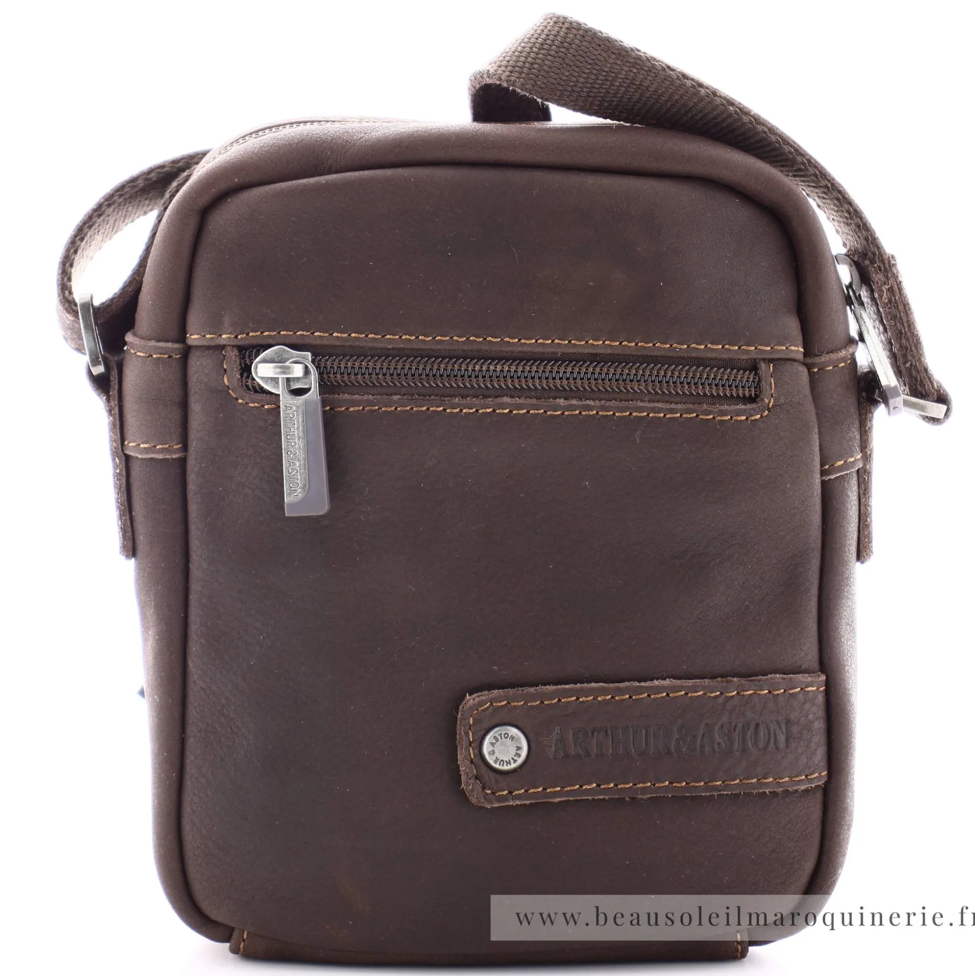 Arthur Aston Petite sacoche zippee Oscar en cuir*Homme Petites Sacoches Homme