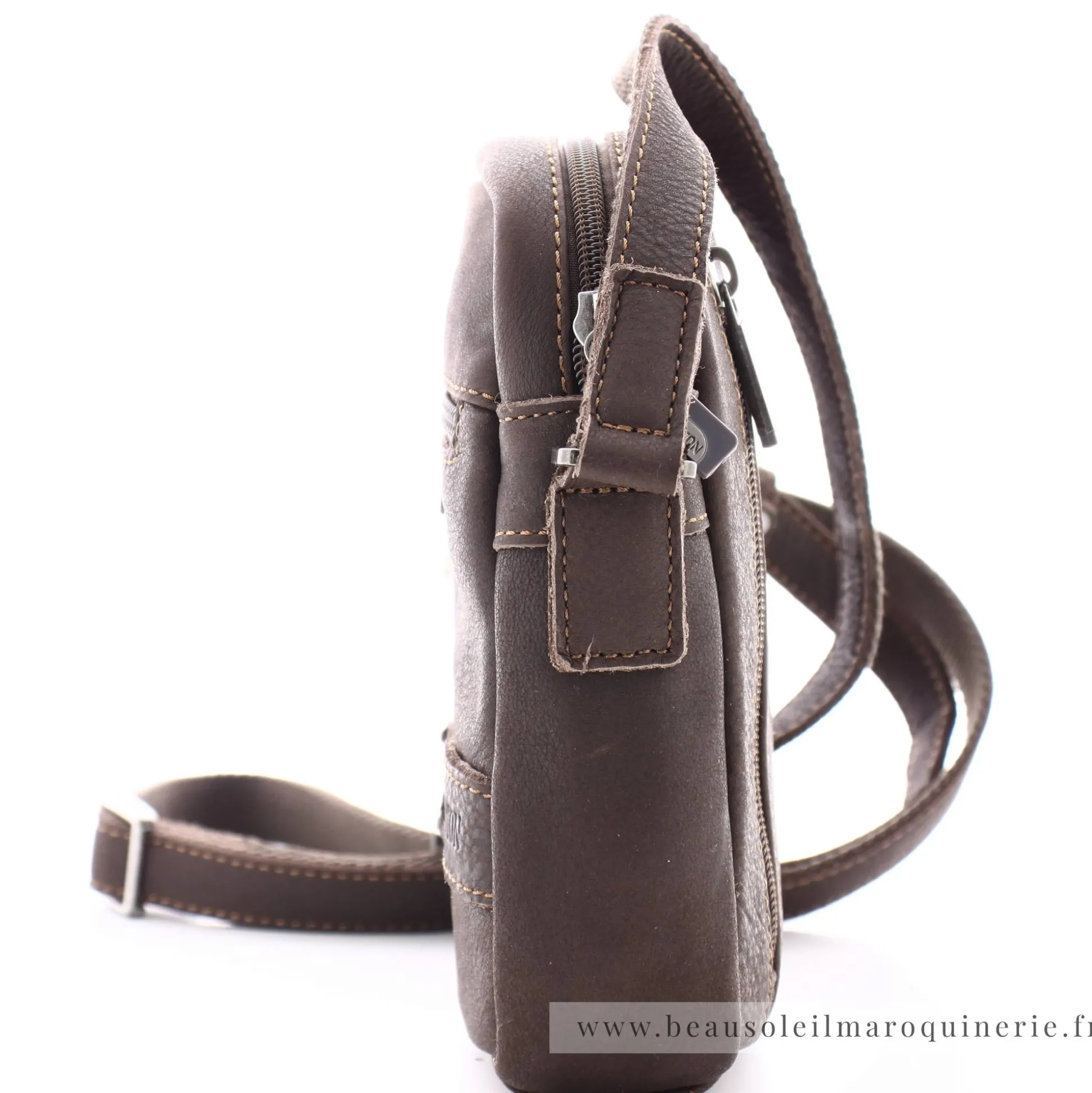 Arthur Aston Petite sacoche zippee Oscar en cuir*Homme Petites Sacoches Homme
