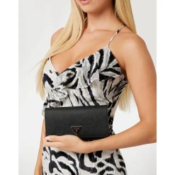Guess Pochette a rabat Noelle effet saffiano*Femme Portefeuilles Femme|Pochettes