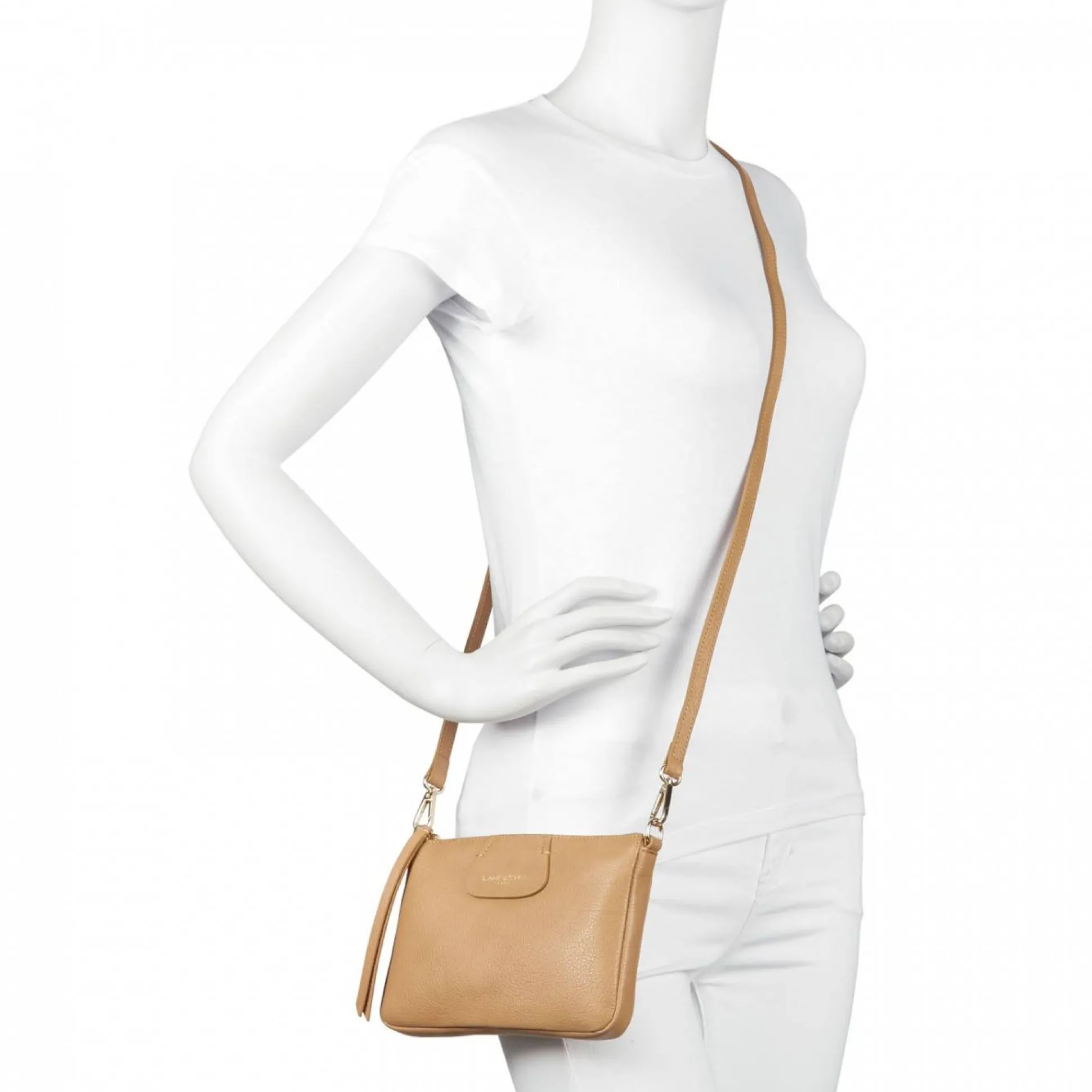 Lancaster Pochette plate a bandouliere Dune*Femme Pochettes|Sacs Bandoulière