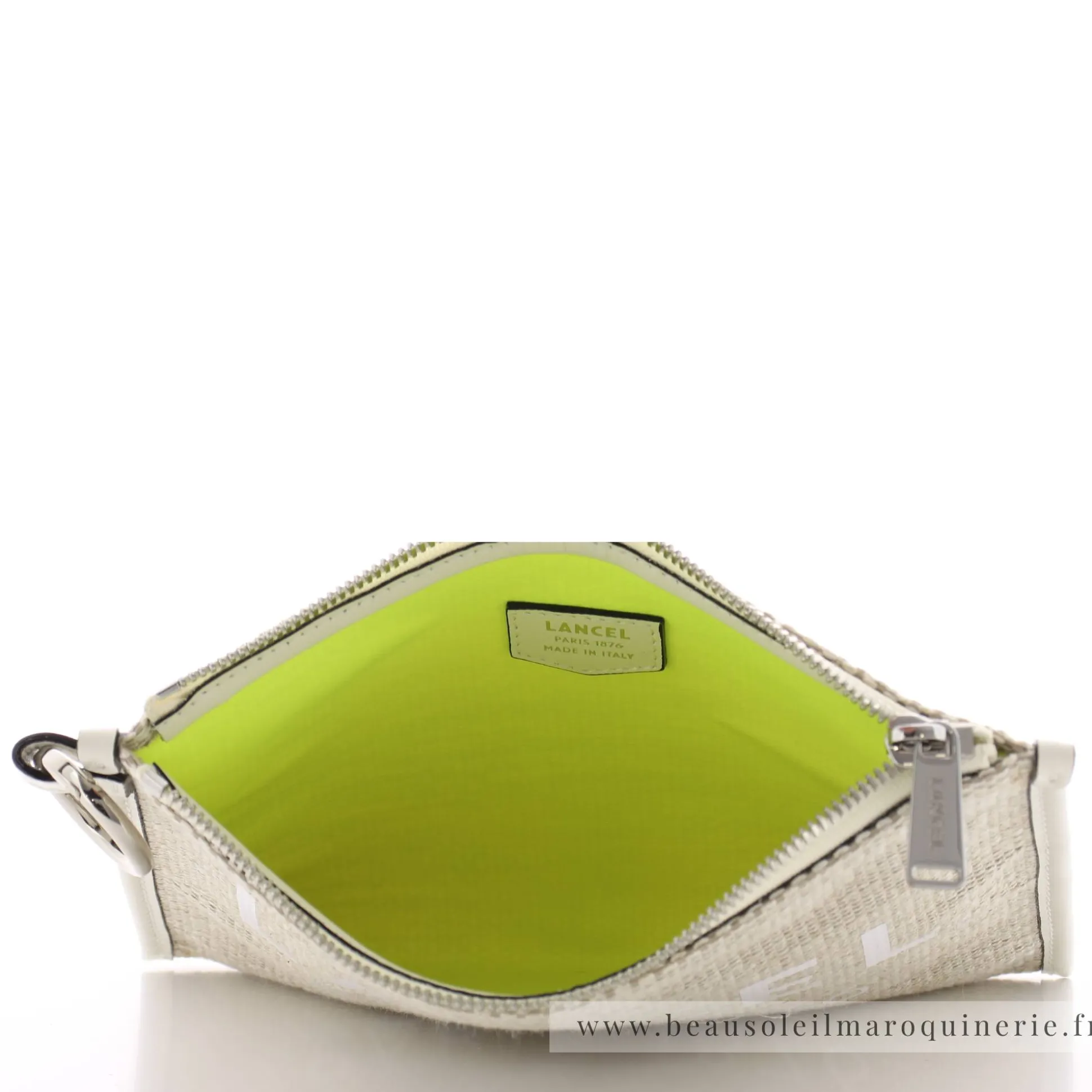 Lancel Pochette zippee Summer Tote toile de jute*Femme Pochettes