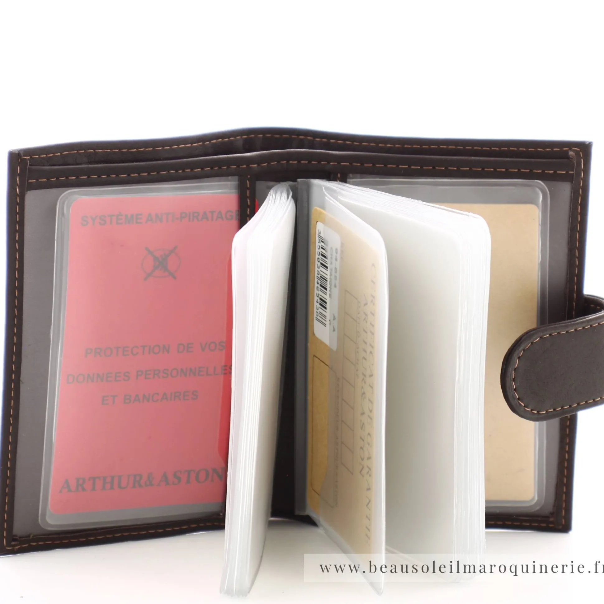 Arthur Aston Porte cartes a pression Louis mini cuir gras*Homme Porte-Cartes Homme