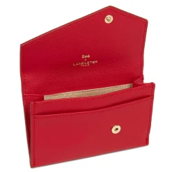 Lancaster Porte cartes a rabat Zoe cuir texture*Femme Porte-Cartes Femme