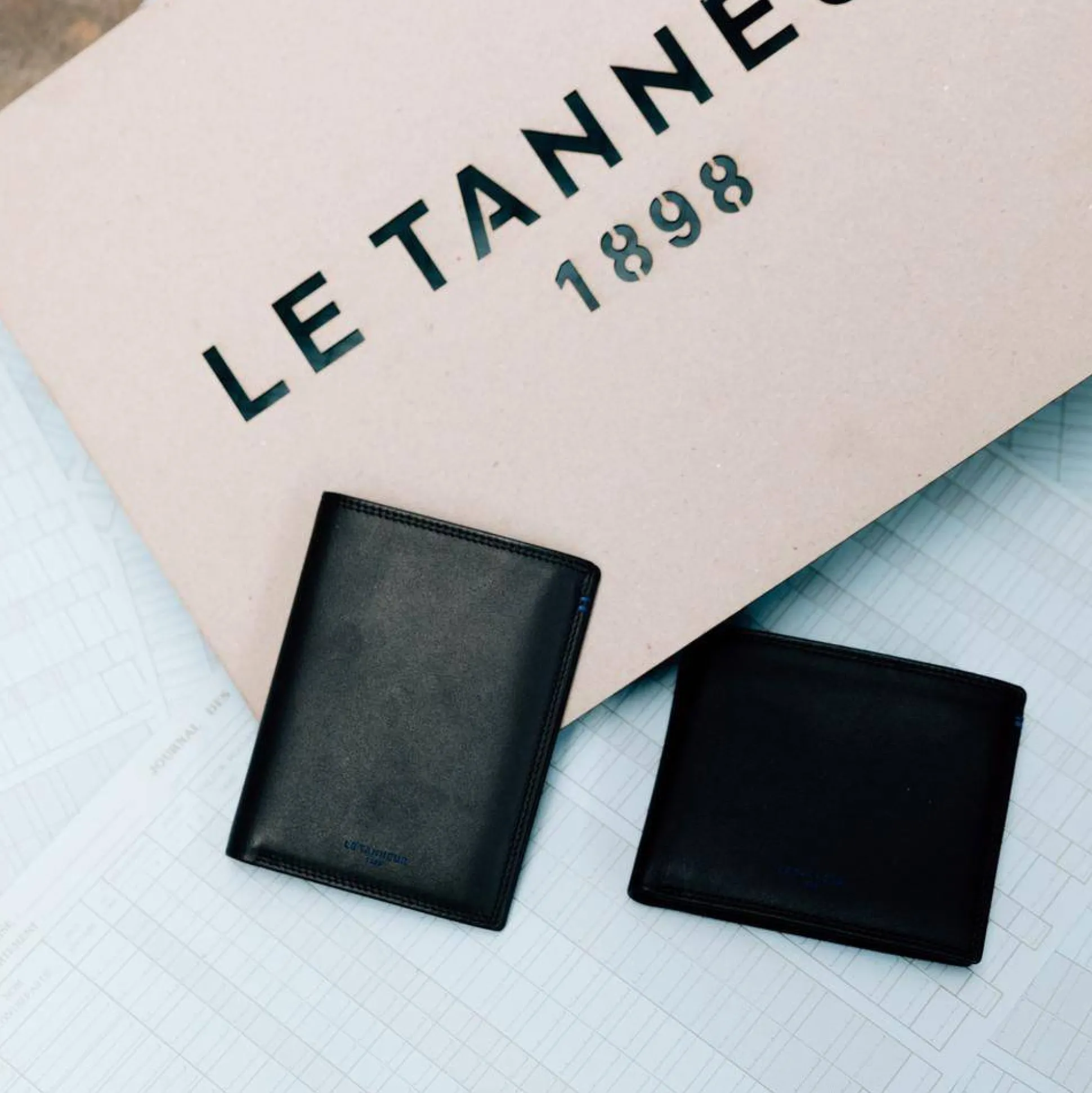 Le Tanneur Porte-cartes cuir Martin avec poche billets*Homme Porte-Cartes Homme