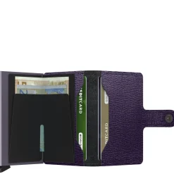 Secrid Porte-cartes cuir texture Miniwallet Crisple*Femme Porte-Cartes Femme