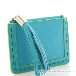 Lancel Porte-cartes zippe L cuir graine Premier Flirt*Femme Porte-Cartes Femme