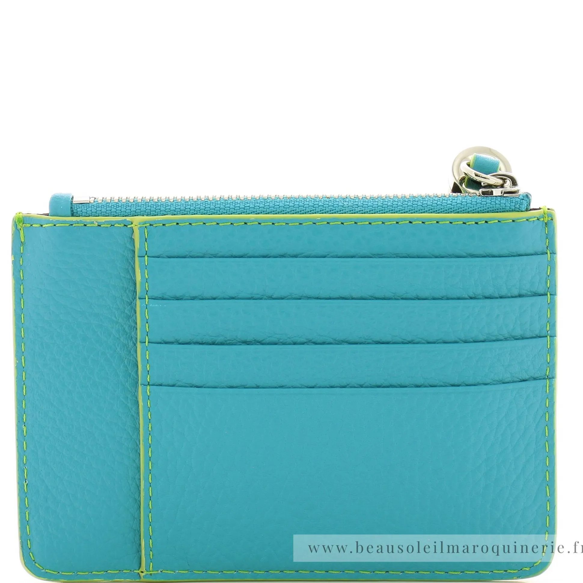 Lancel Porte-cartes zippe L cuir graine Premier Flirt*Femme Porte-Cartes Femme