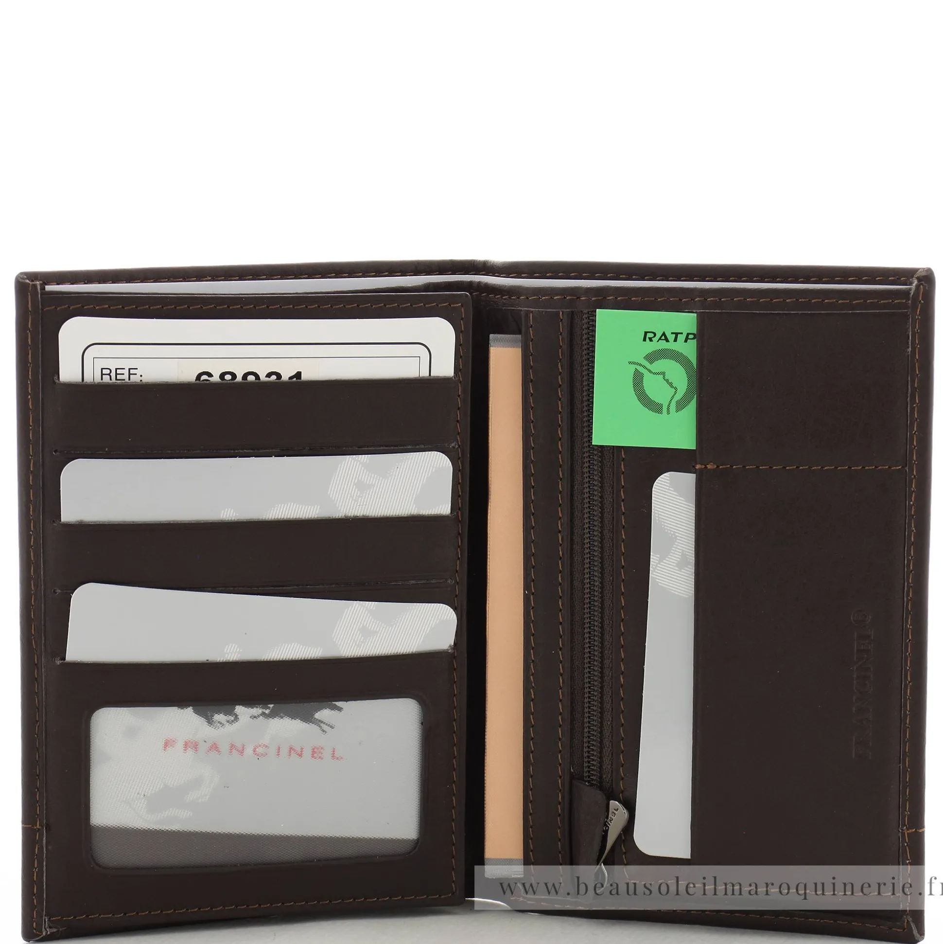 Francinel Portefeuille 2 volets en cuir gras Pialota*Homme Portefeuilles Homme