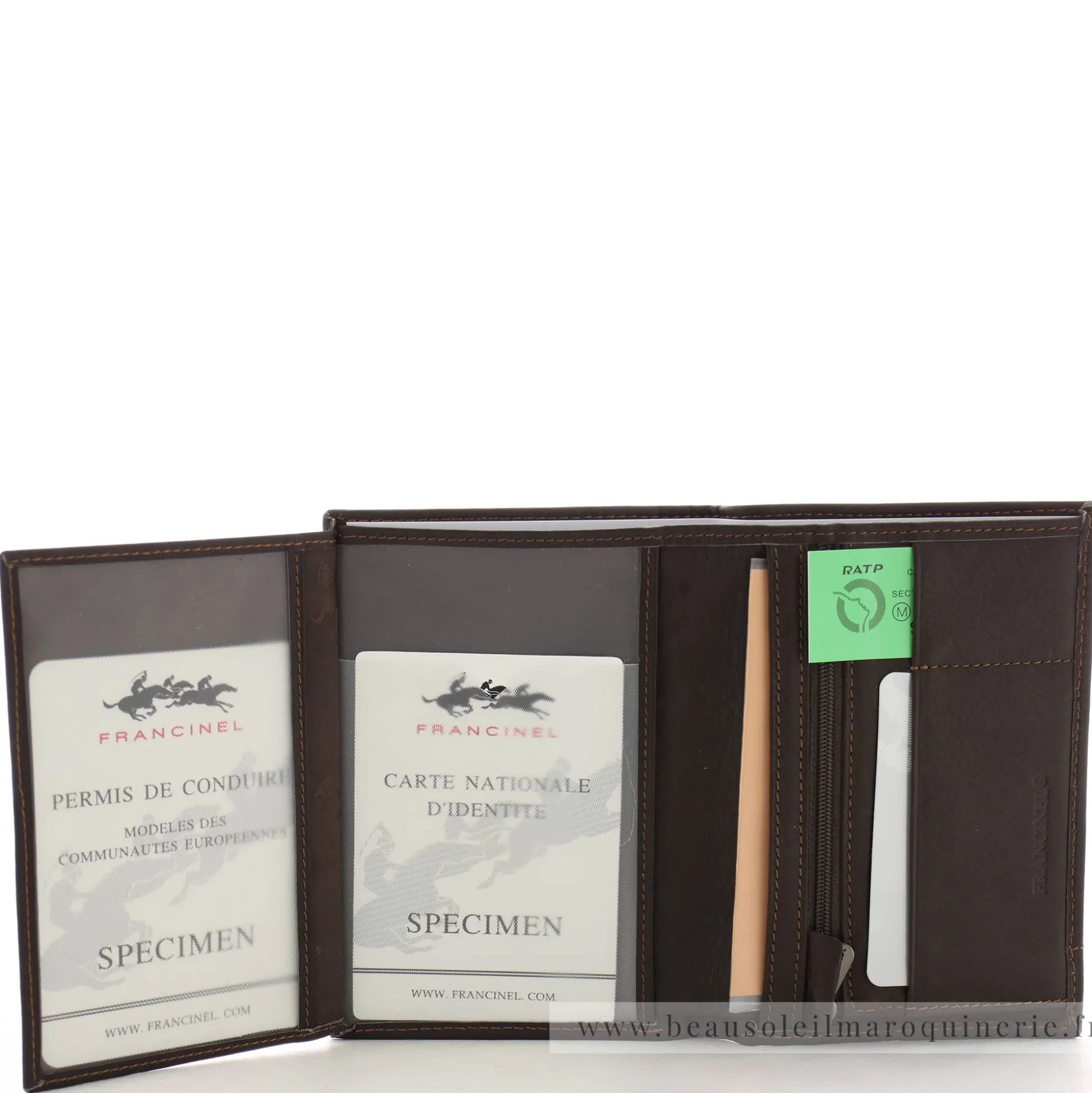 Francinel Portefeuille 2 volets en cuir gras Pialota*Homme Portefeuilles Homme