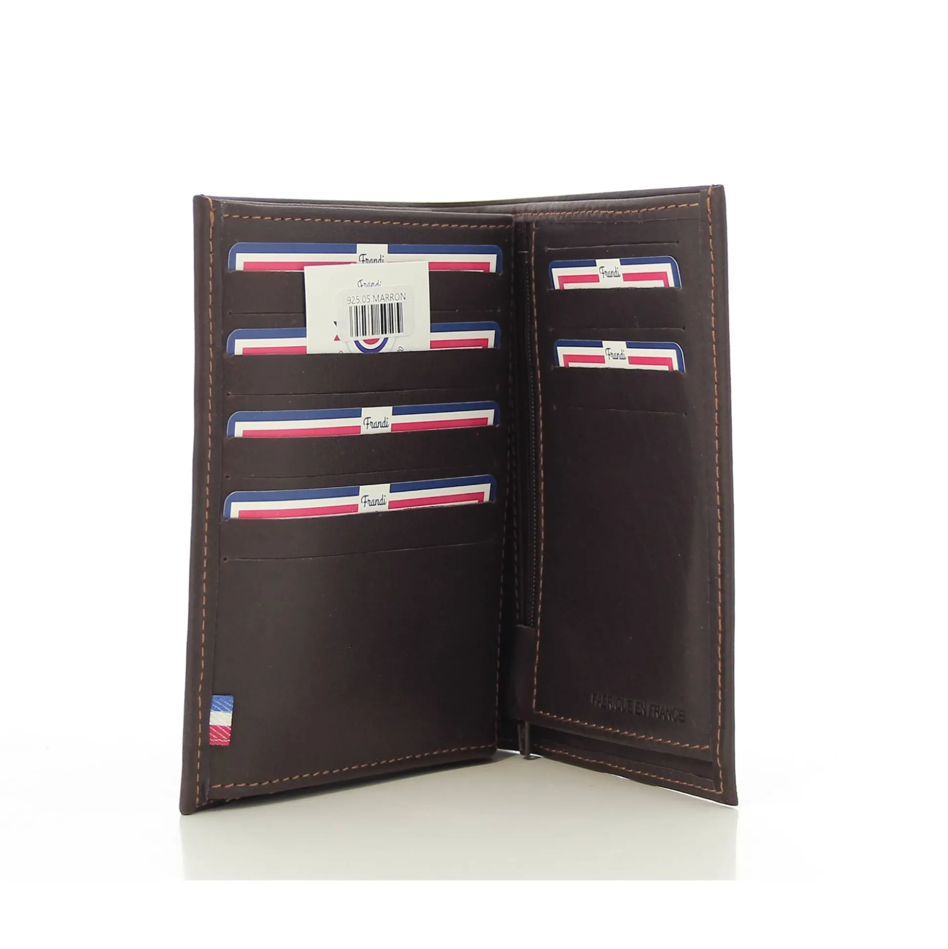 Frandi Portefeuille 3 volets en cuir Authentique*Homme Portefeuilles Homme