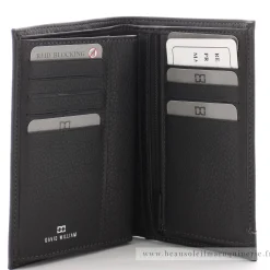 David William Portefeuille 3 volets en cuir Helva*Homme Portefeuilles Homme