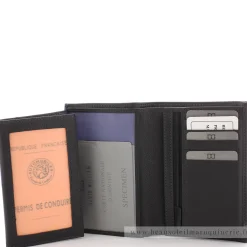 David William Portefeuille 3 volets en cuir Helva*Homme Portefeuilles Homme