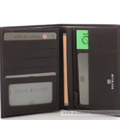 David William Portefeuille 2 volets Helva en cuir de vachette*Homme Portefeuilles Homme