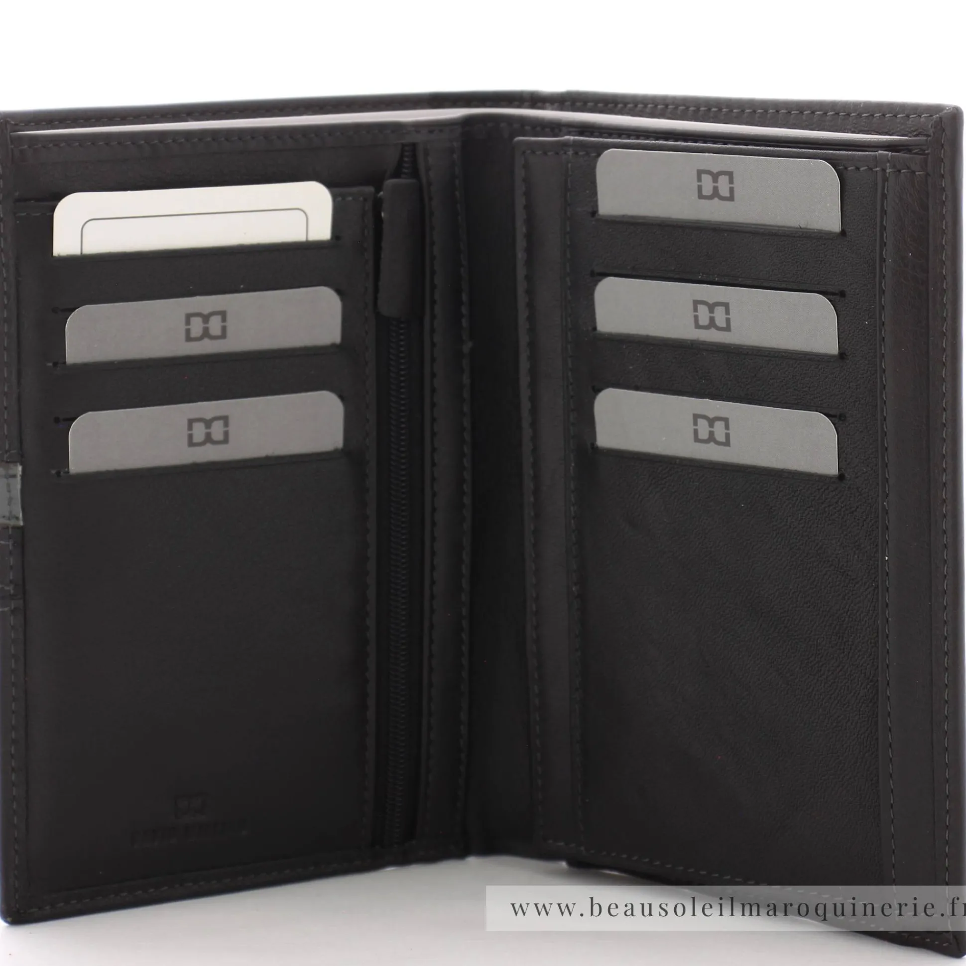 David William Portefeuille 2 volets Roussere detail bandes*Homme Portefeuilles Homme
