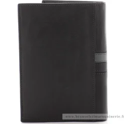 David William Portefeuille 2 volets Roussere detail bandes*Homme Portefeuilles Homme