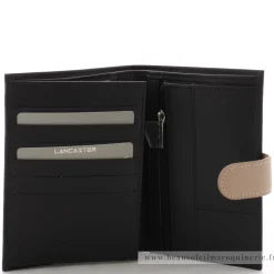 Lancaster Portefeuille a bouton pression Smooth*Femme Porte-Cartes Femme|Portefeuilles Femme