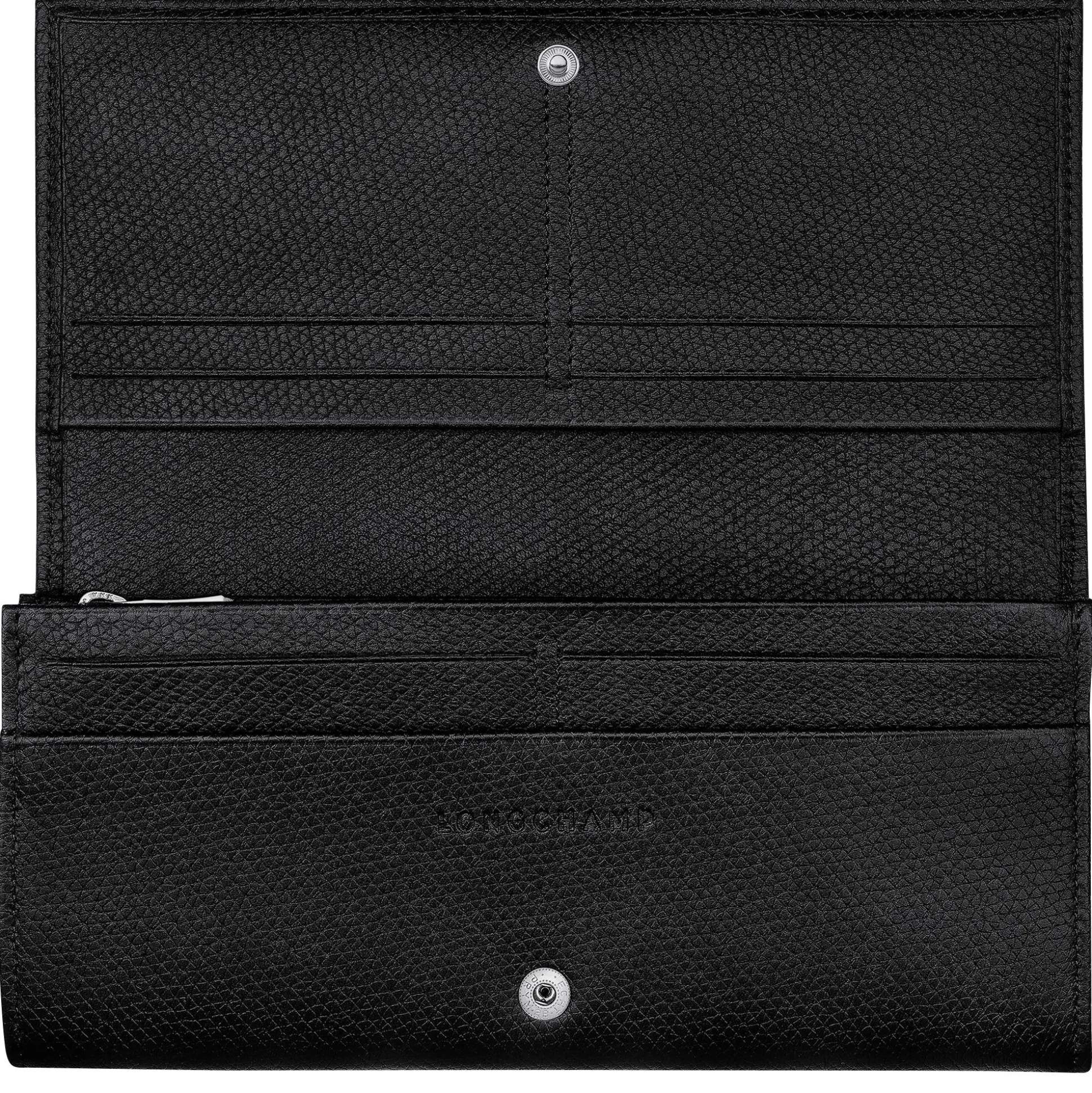 Longchamp Portefeuille a rabat effet graine Le Roseau*Femme Portefeuilles Femme