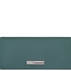 Longchamp Portefeuille a rabat effet graine Le Roseau*Femme Portefeuilles Femme