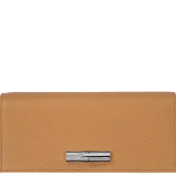 Longchamp Portefeuille a rabat effet graine Le Roseau*Femme Portefeuilles Femme