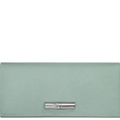 Longchamp Portefeuille a rabat effet graine Le Roseau*Femme Portefeuilles Femme