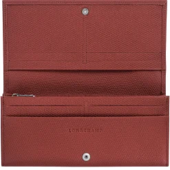 Longchamp Portefeuille a rabat effet graine Le Roseau*Femme Portefeuilles Femme