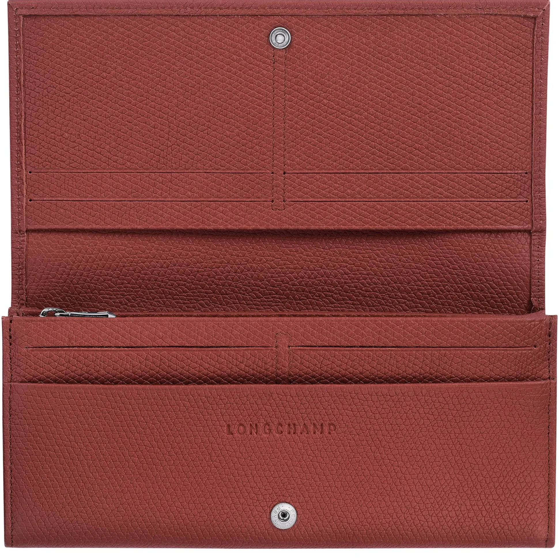 Longchamp Portefeuille a rabat effet graine Le Roseau*Femme Portefeuilles Femme