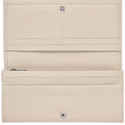 Longchamp Portefeuille a rabat effet graine Le Roseau*Femme Portefeuilles Femme