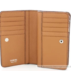 Lancel Portefeuille compact Ninon zippe en cuir graine*Femme Portefeuilles Femme
