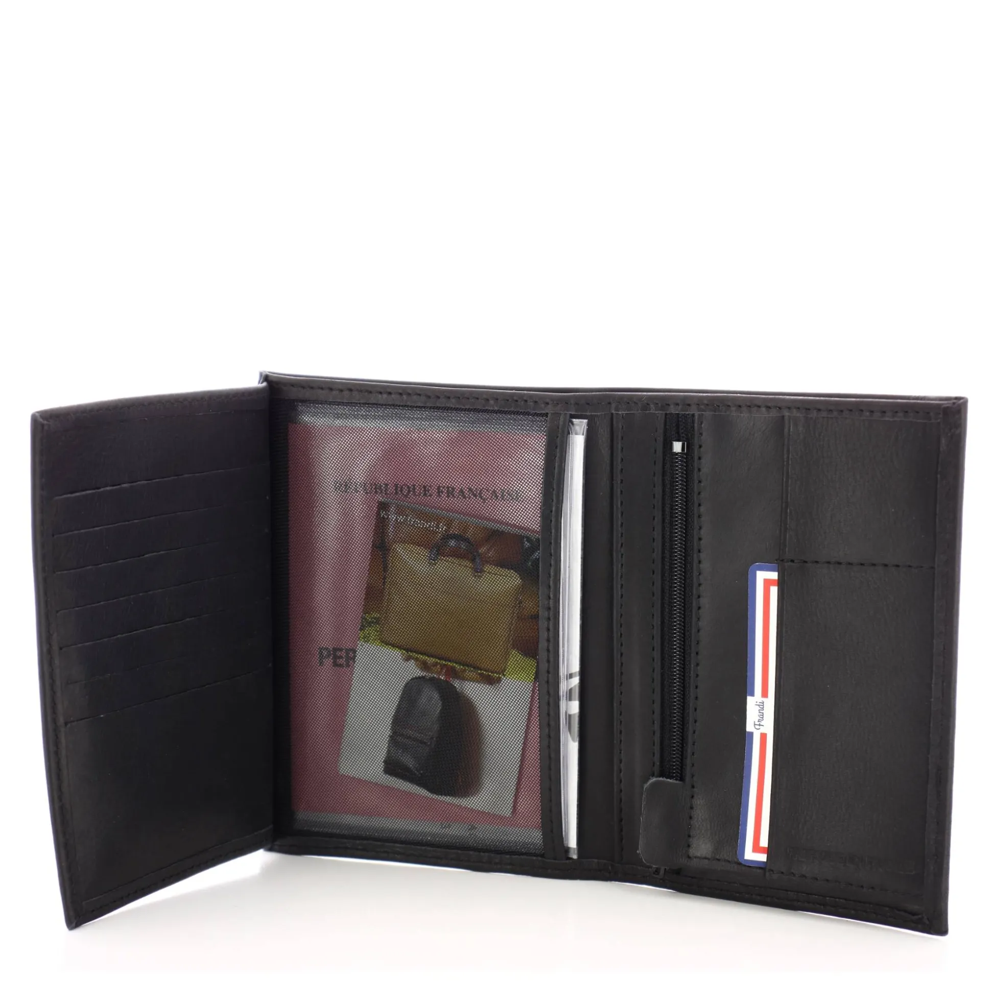 Frandi Portefeuille cuir Authentique 2 volets*Homme Portefeuilles Homme