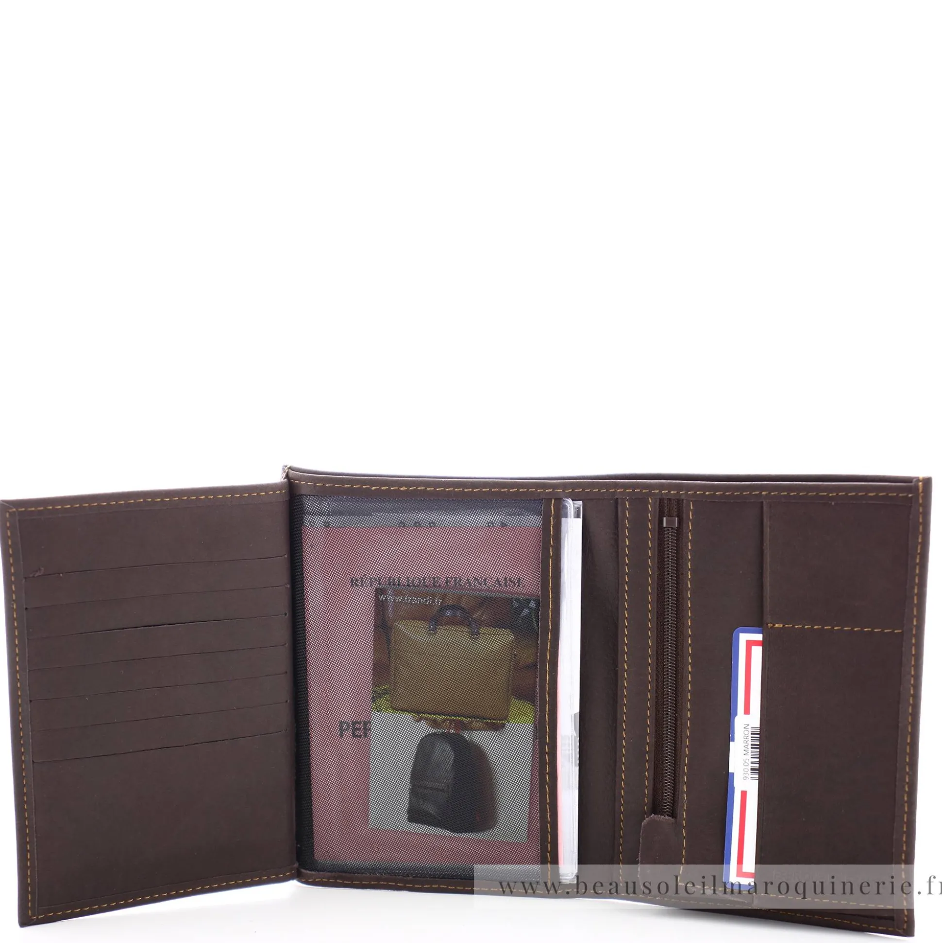 Frandi Portefeuille cuir Authentique 2 volets*Homme Portefeuilles Homme