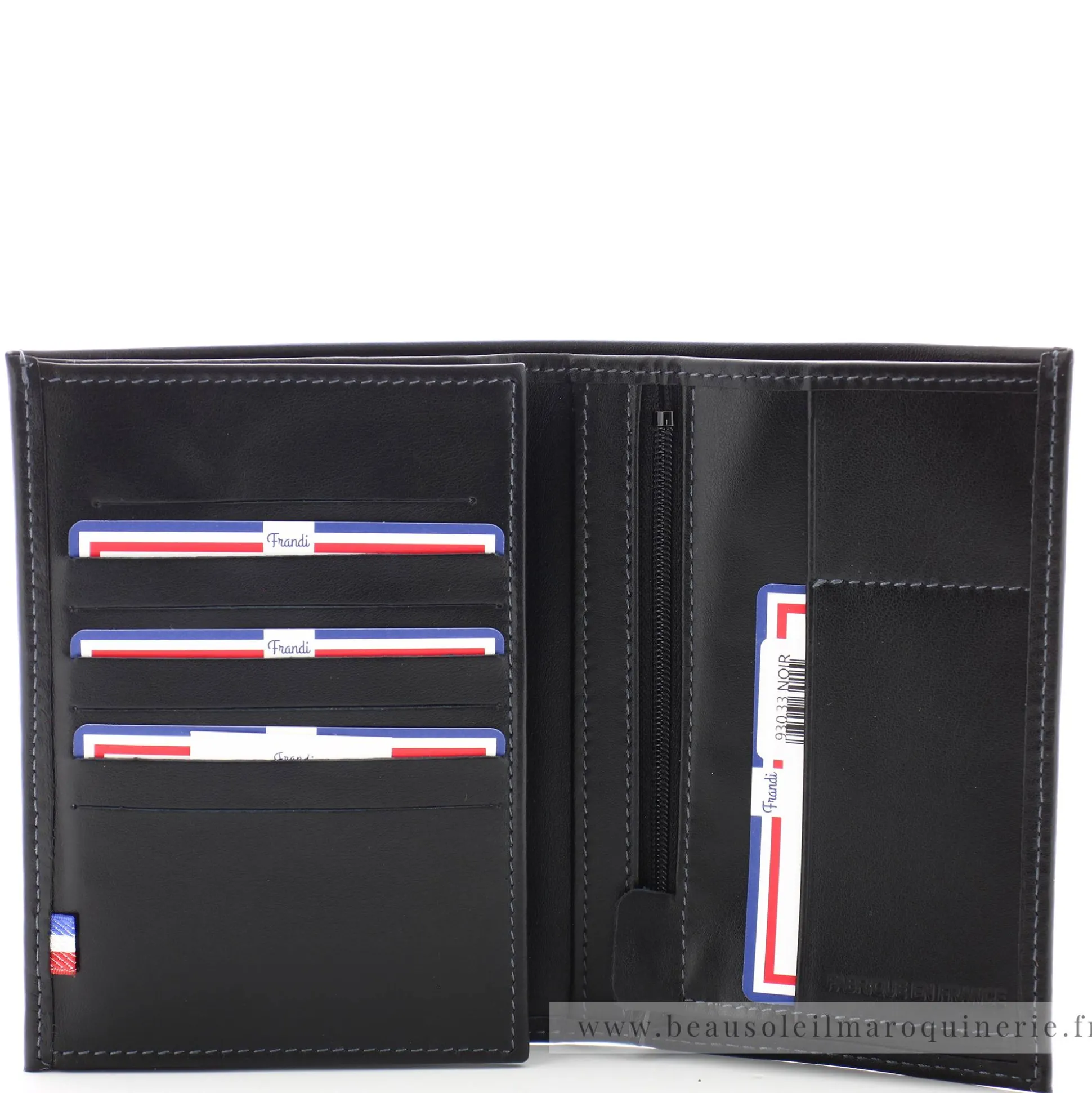 Frandi Portefeuille cuir Luxe 2 volets multi-cartes*Homme Portefeuilles Homme