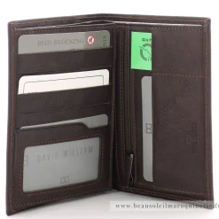 David William Portefeuille en cuir anti-piratage Coulter*Homme Portefeuilles Homme