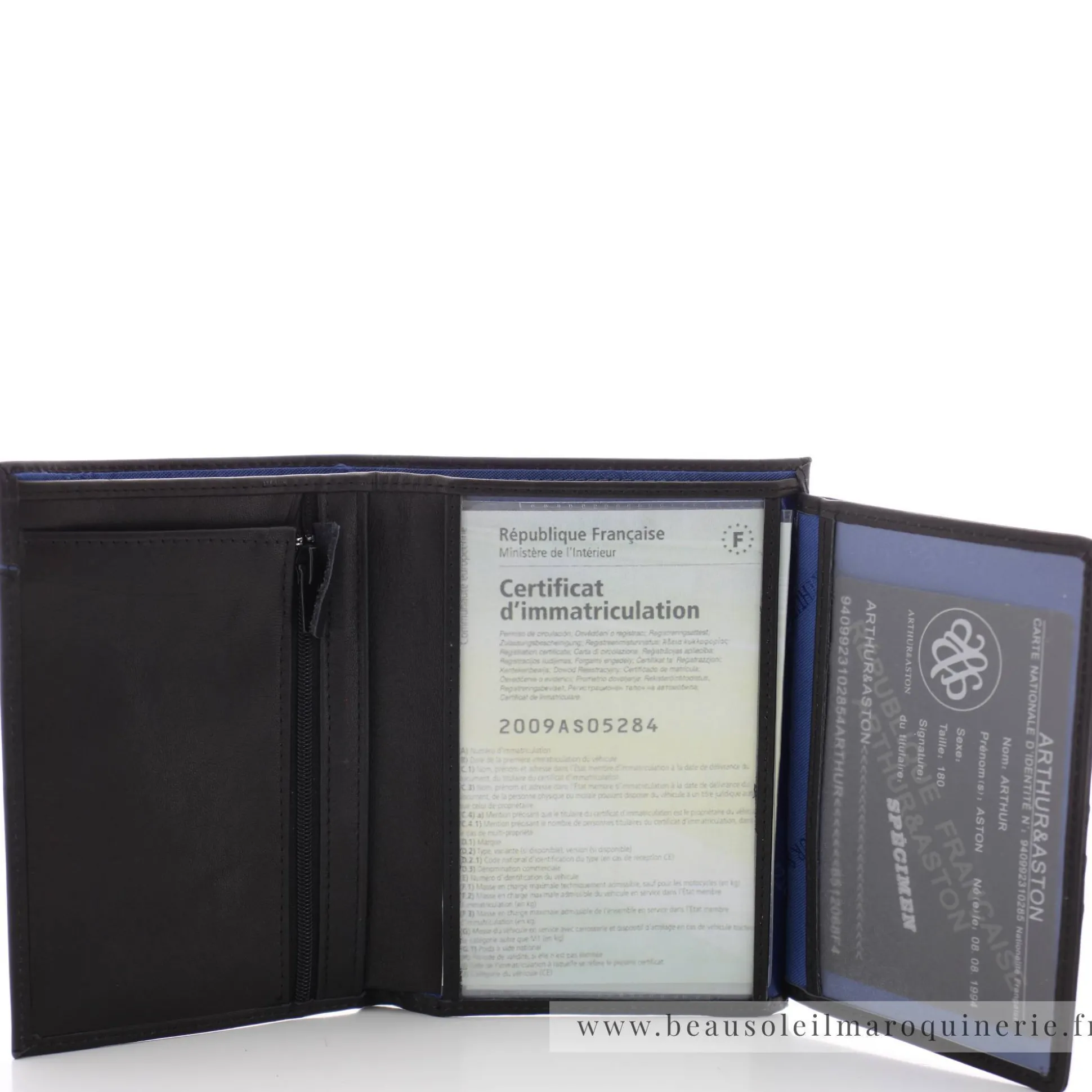 Arthur Aston Portefeuille en cuir de vachette plonge Ennis*Homme Portefeuilles Homme