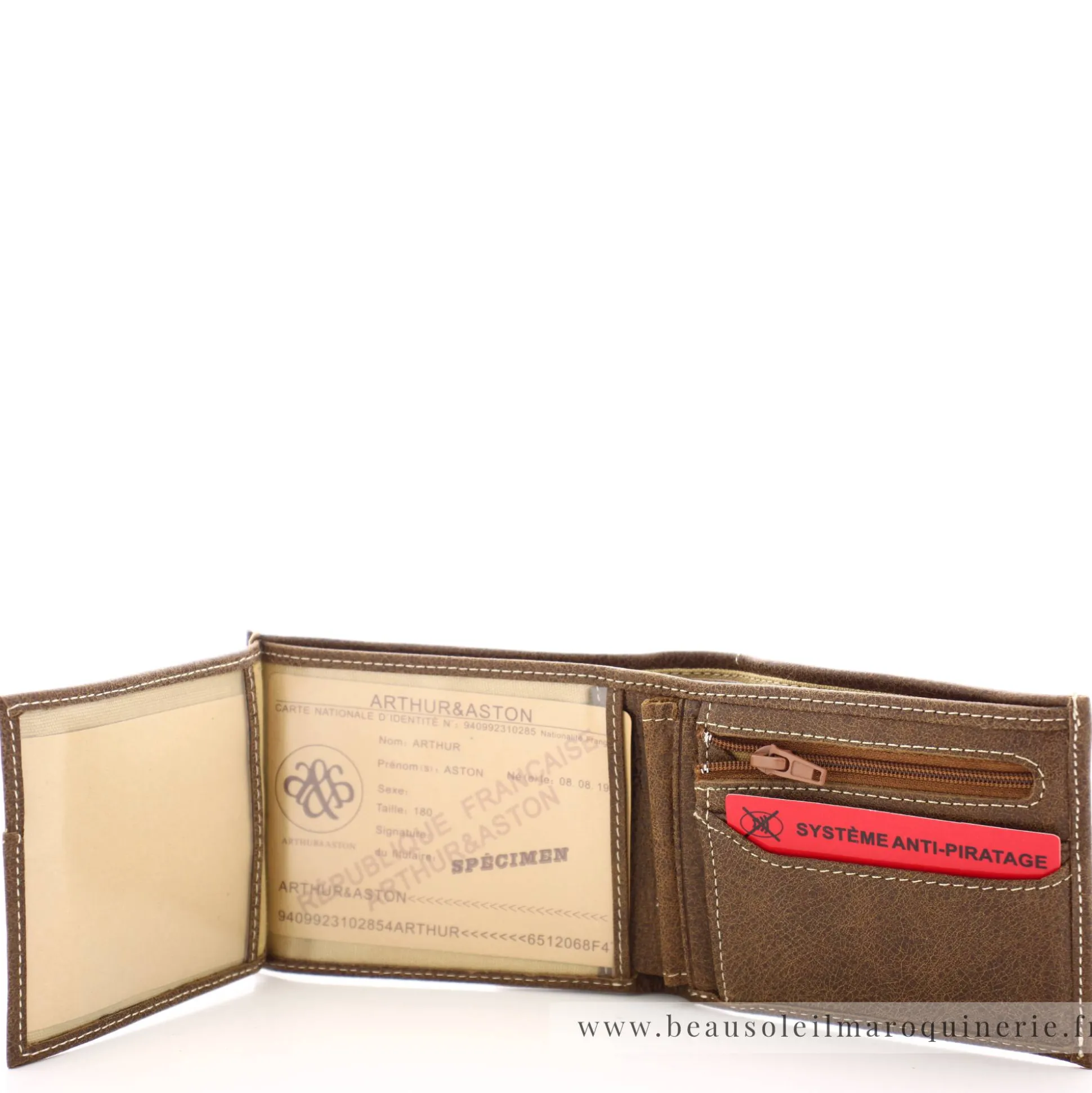 Arthur Aston Portefeuille italien cuir destroy Cristiano*Homme Portefeuilles Homme