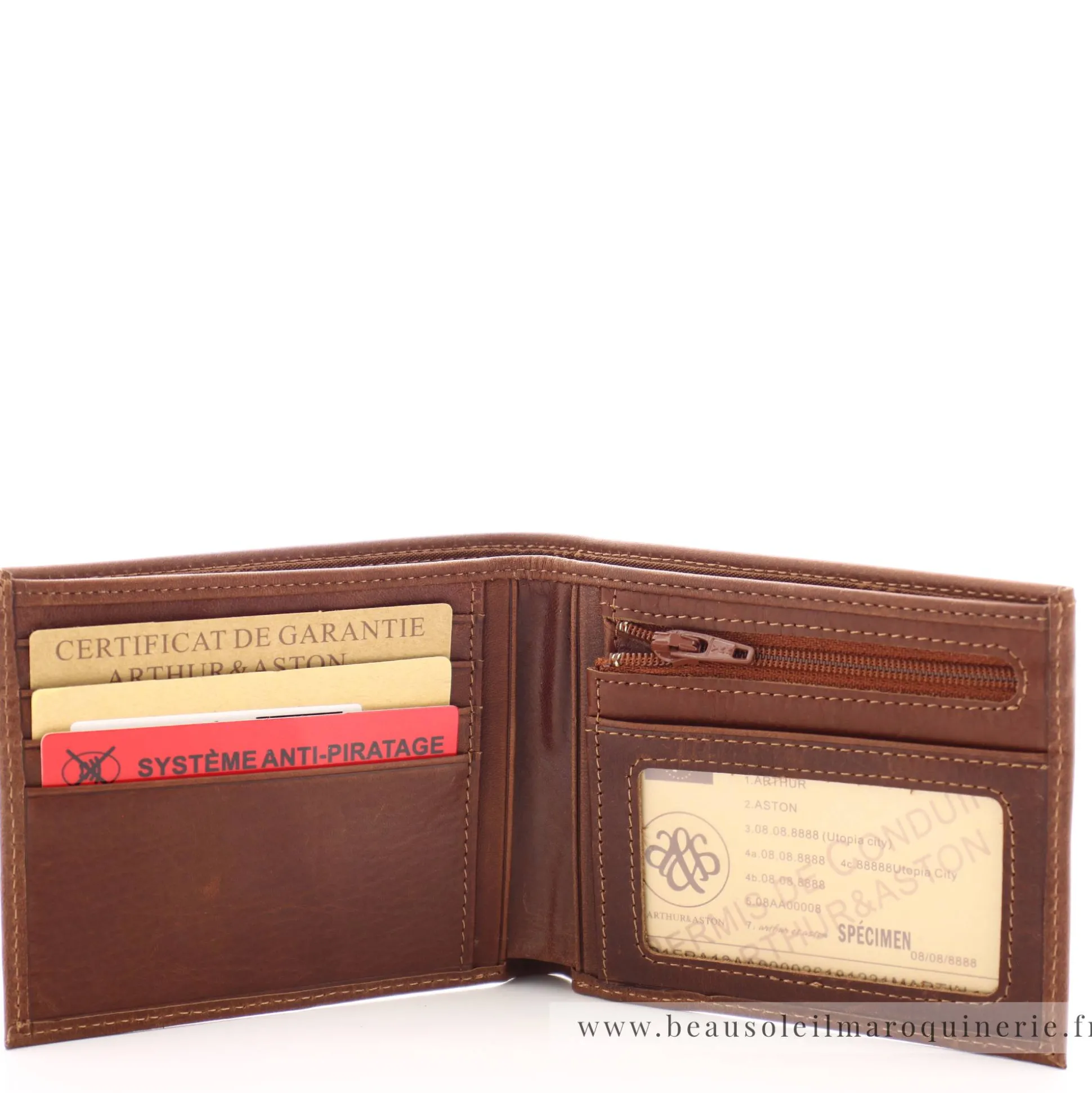 Arthur Aston Portefeuille italien en cuir plonge Pablo*Homme Portefeuilles Homme