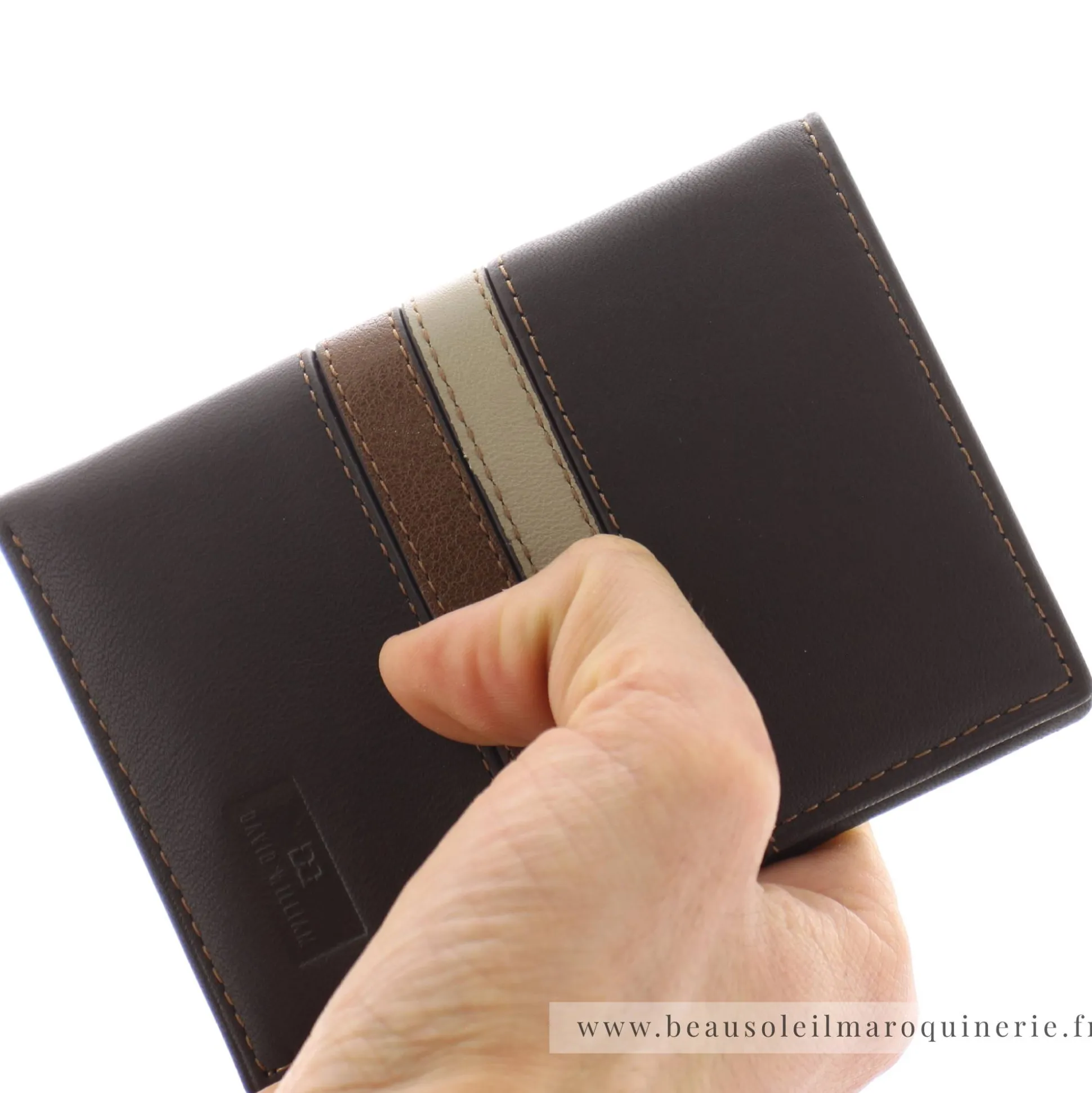 David William Portefeuille junior en cuir de vachette Roussere*Homme Portefeuilles Homme