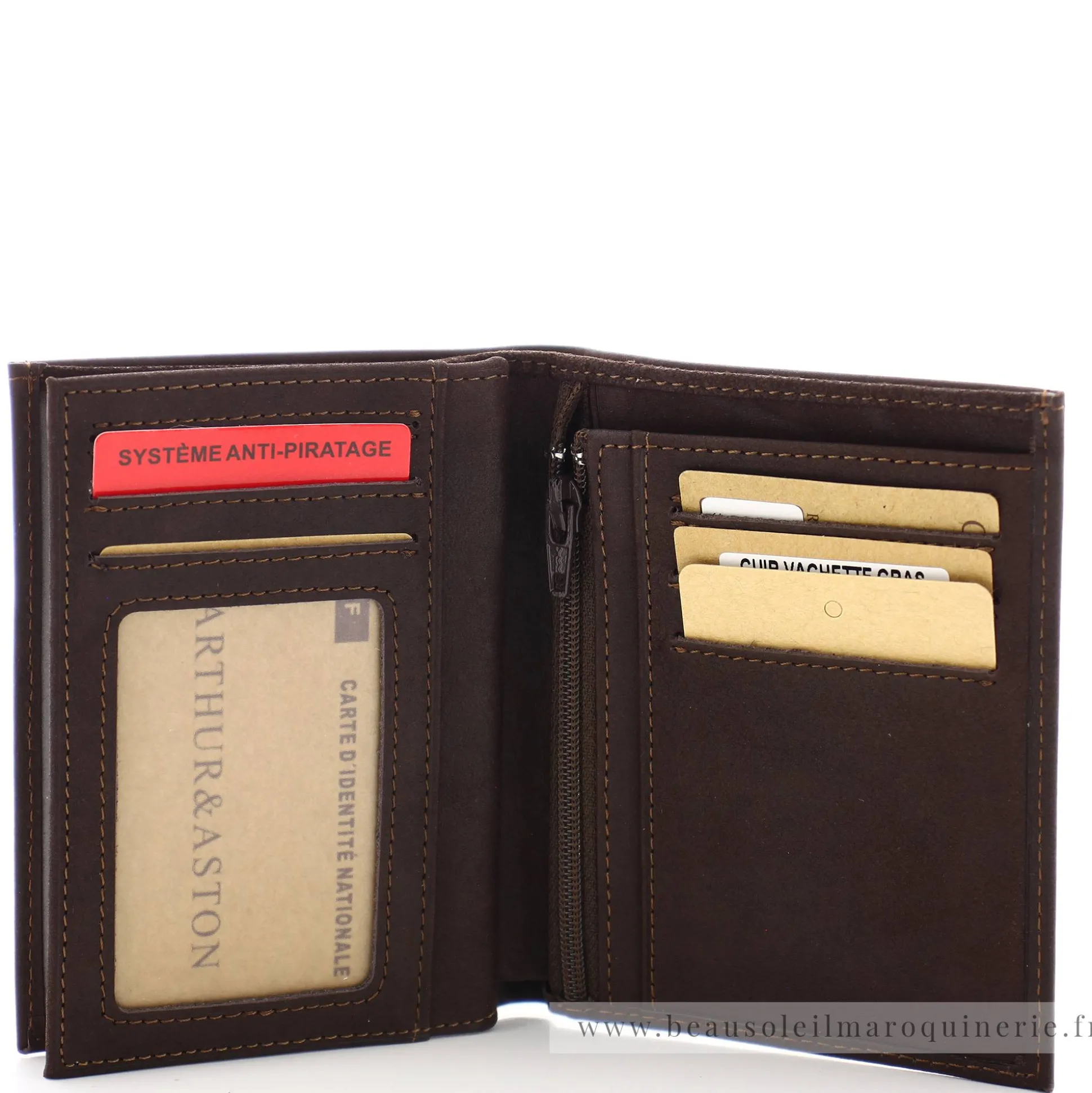 Arthur Aston Portefeuille Louis 2 volets en cuir gras*Homme Portefeuilles Homme