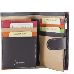 Francinel Portefeuille pression multicolore cuir Casual*Femme Portefeuilles Femme