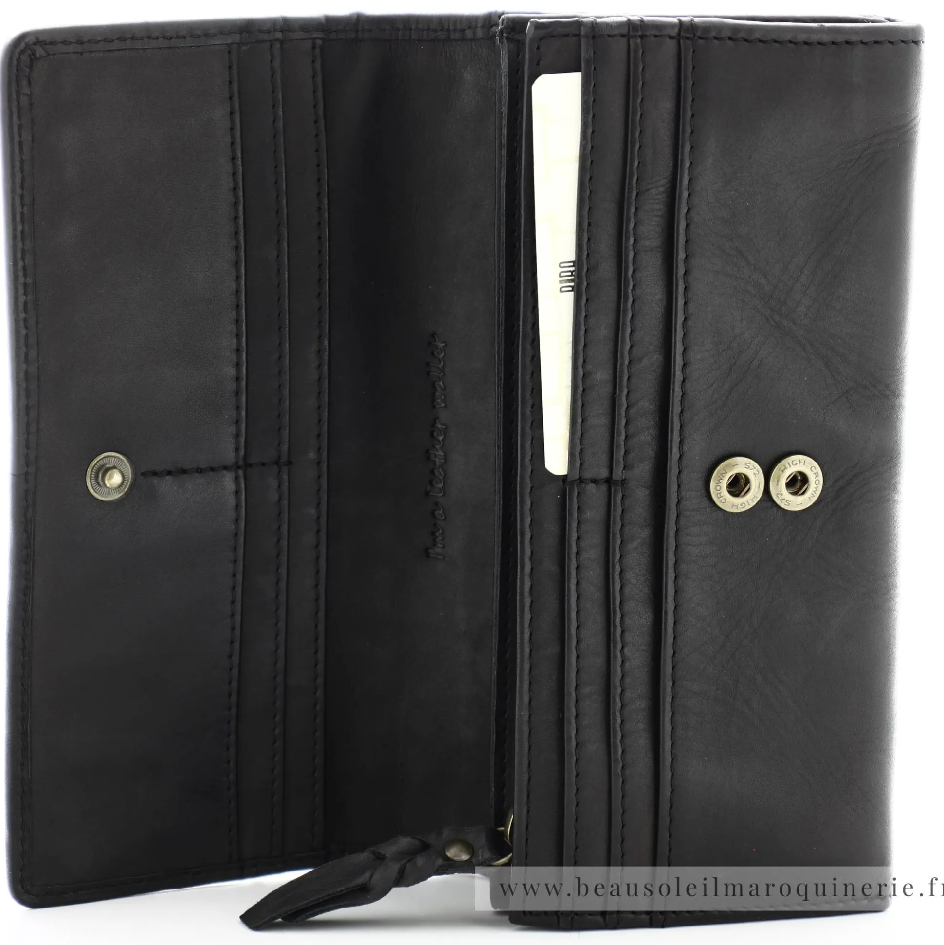 Biba Portefeuille rabat cuir tresse Kansas*Femme Portefeuilles Femme